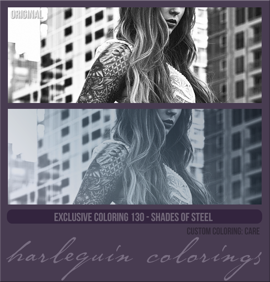 EXCLUSIVE COLORING #130  [SHADES OF STEEL]
