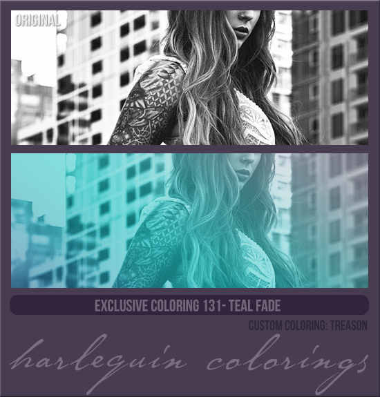 EXCLUSIVE COLORING #131  [TEAL FADE]
