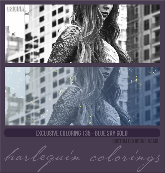 EXCLUSIVE COLORING #135  [BLUE SKY GOLD]
