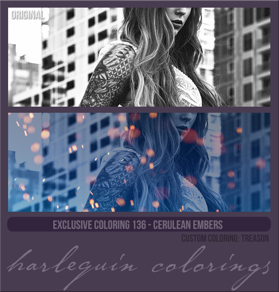 EXCLUSIVE COLORING #136  [CERULEAN EMBERS]
