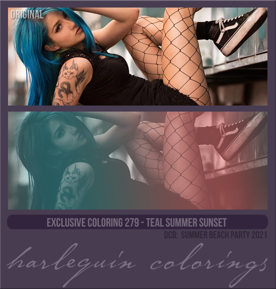 EXCLUSIVE COLORING #279 [TEAL SUMMER SUNSET]
(SUMMER BEACH PARTY 2021)
