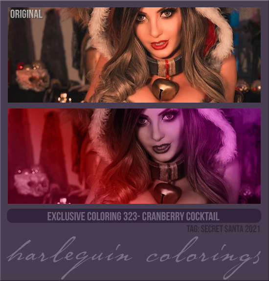 EXCLUSIVE COLORING #323 [CRANBERRY COCKTAIL]
(TAG SECRET SANTA 2021)
