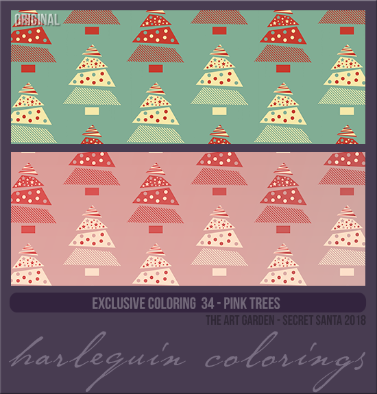 EXCLUSIVE COLORING #034  [PINK TREES]
