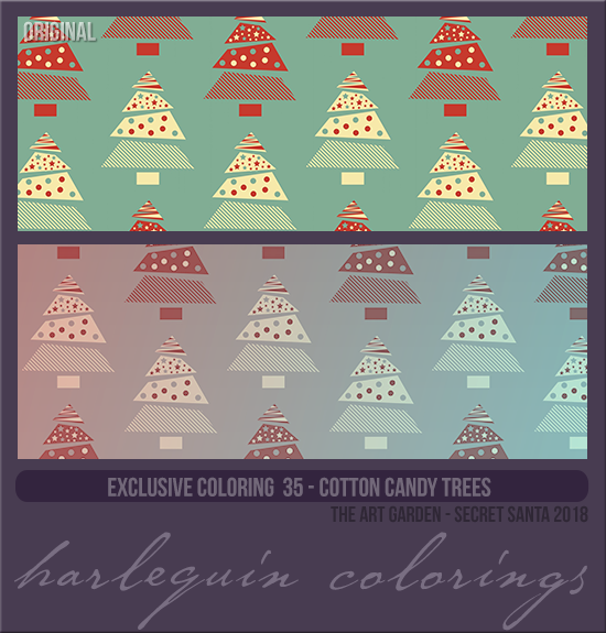 EXCLUSIVE COLORING #035  [COTTON CANDY TREES]
