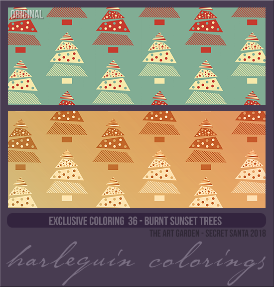 EXCLUSIVE COLORING #036 [BURNT SUNSET TREES]
