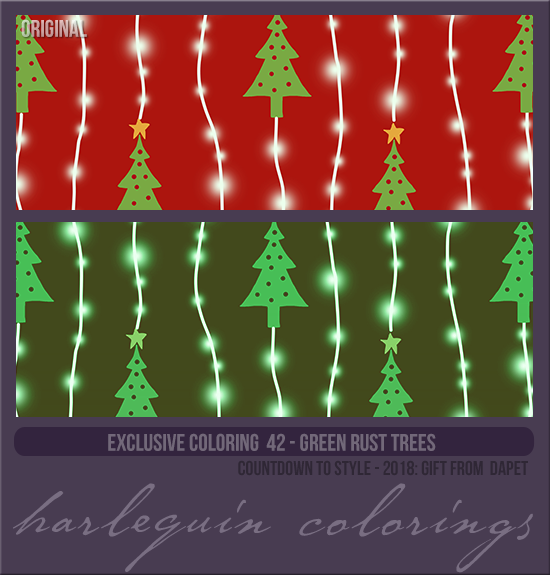 EXCLUSIVE COLORING #042  [GREEN RUST TREES]
