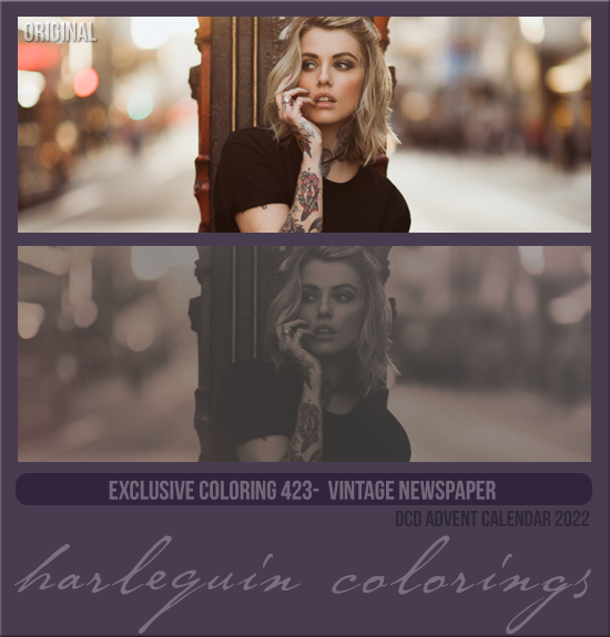 EXCLUSIVE COLORING #423 [VINTAGE NEWSPAPER]
AVAILABLE APRIL 2023 (ADVENT CALENDAR 2022)
