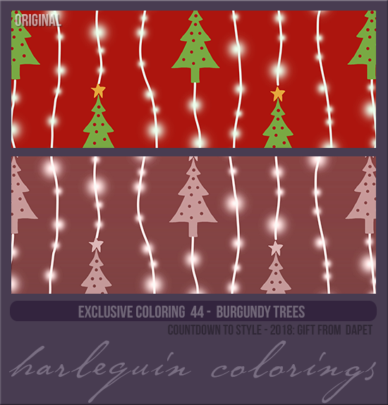 EXCLUSIVE COLORING #044  [BURGUNDAY TREES]
