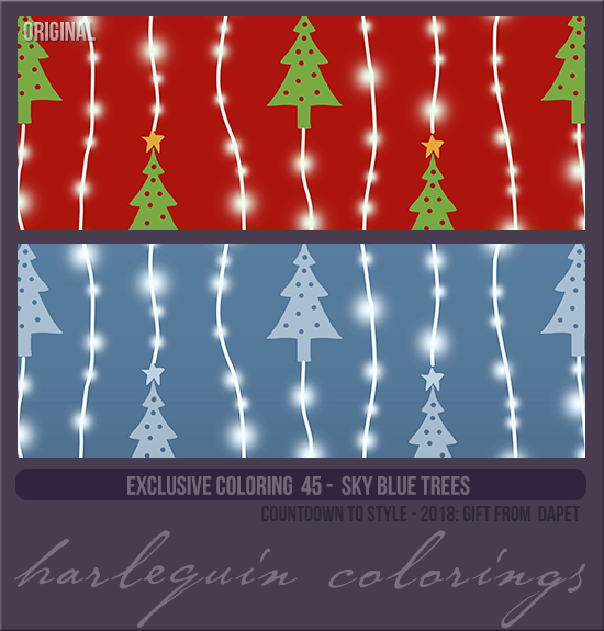 EXCLUSIVE COLORING #045  [SKY BLUE TREES]
