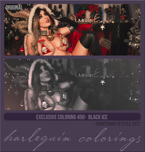 EXCLUSIVE COLORING #450 [BLACK ICE]
AVAILABLE DECEMBER 2023 (COUNTDOWN TO STYLE 2022)
