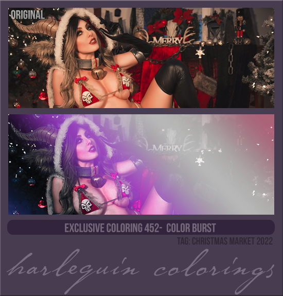 EXCLUSIVE COLORING #452 [COLOR BURST]
AVAILABLE DECEMBER 2023 (TAG CHRISTMAS MARKET 2022)
