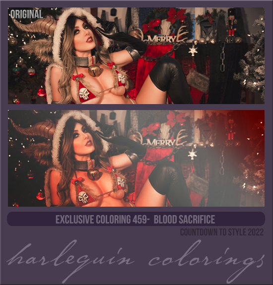 EXCLUSIVE COLORING #459 [BLOOD SACRIFICE] 
AVAILABLE DECEMBER 2023 (COUNTDOWN TO STYLE 2022)
