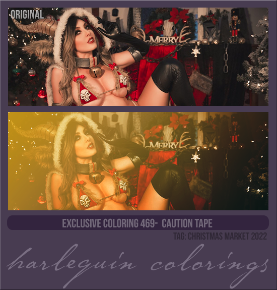 EXCLUSIVE COLORING #469 [CAUTION TAPE] 
AVAILABLE DECEMBER 2023 (TAG CHRISTMAS MARKET 2022)
