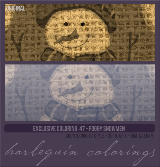 EXCLUSIVE COLORING #047  [FOGGY SNOWMEN]
