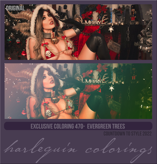 EXCLUSIVE COLORING #470 [EVERGREEN TREES] 
AVAILABLE DECEMBER 2023 (COUNTDOWN TO STYLE 2022)
