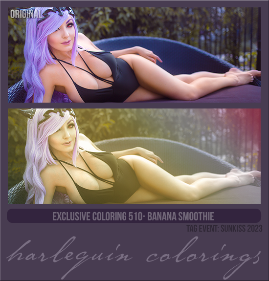 EXCLUSIVE COLORING #510 [BANANA SMOOTHIE]
AVAILABLE AUGUST 2024 (TAG: SUNKISS 2023)
