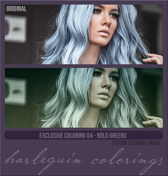 EXCLUSIVE COLORING #064  [BOLD GREENS]
