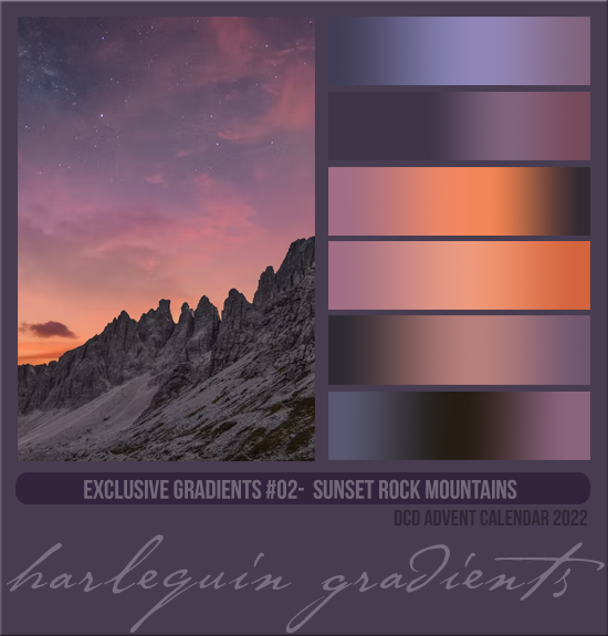 EXCLUSIVE GRADIENTS #002 [SUNSET BEACH MOUNTAINS]
(DCD ADVENT CALENDAR 2022)
