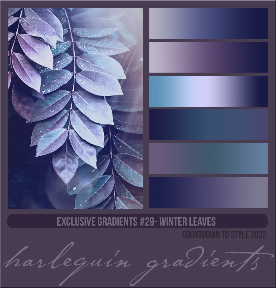 EXCLUSIVE GRADIENTS #029 [WINTER LEAVES]
AVAILABLE DECEMBER 2023 (COUNTDOWN TO STYLE 2022)
