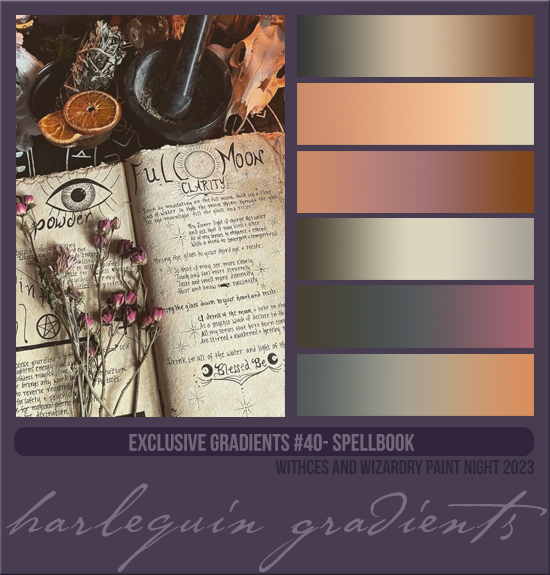 EXCLUSIVE GRADIENTS #040 [SPELLBOOK]
AVAILABLE MARCH 2024 (WITCHES AND WIZARDRY PAINT NIGHT 2023)
