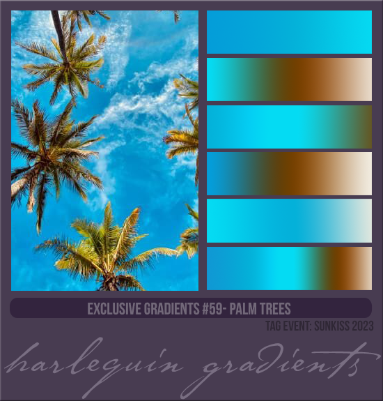 EXCLUSIVE GRADIENTS #059 [PALM TREES]
AVAILABLE AUGUST 2024 (TAG: SUNKISS 2023)
