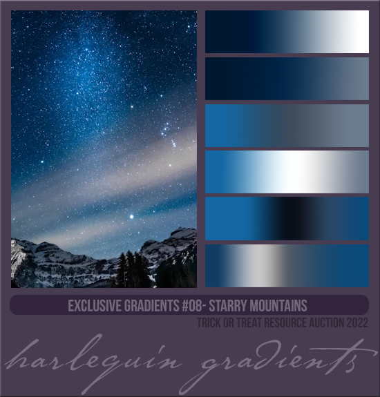 EXCLUSIVE GRADIENTS #008 [STARRY MOUNTAINS]
(TRICK OR TREAT RESOURCE AUCTION 2022)
