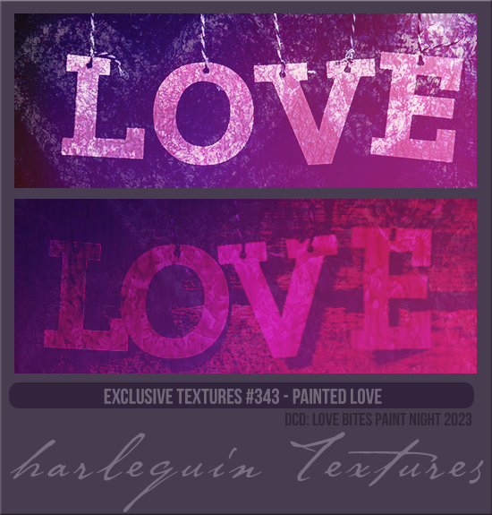 EXCLUSIVE PACK #343 [PAINTED LOVE]
AVAILABLE FEBRUARY 2024 (LOVE BITES PAINT NIGHT 2022)
