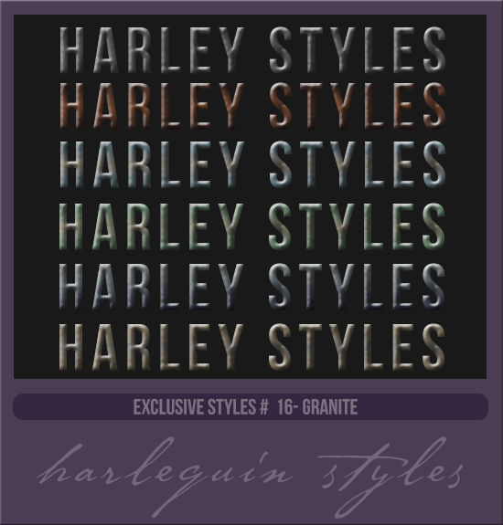 EXCLUSIVE STYLES #016 [GRANITE]
AVAILABLE DECEMBER 2023
