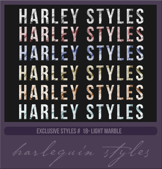 EXCLUSIVE STYLES #018 [LIGHT MARBLE]
AVAILABLE DECEMBER 2023
