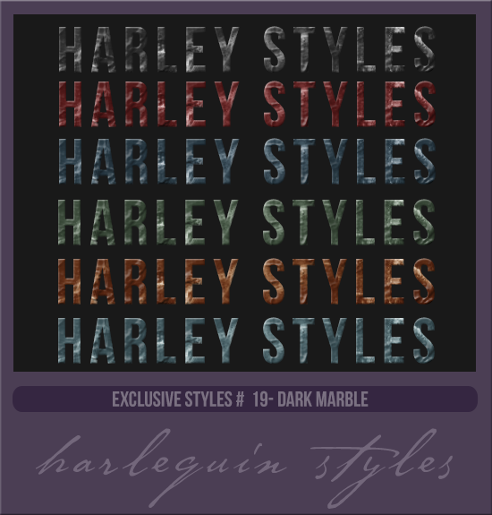 EXCLUSIVE STYLES #019 [DARK MARBLE]
AVAILABLE DECEMBER 2023
