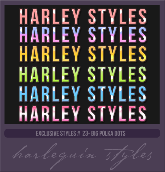 EXCLUSIVE STYLES #023 [BIG POLKA DOTS]
AVAILABLE DECEMBER 2023
